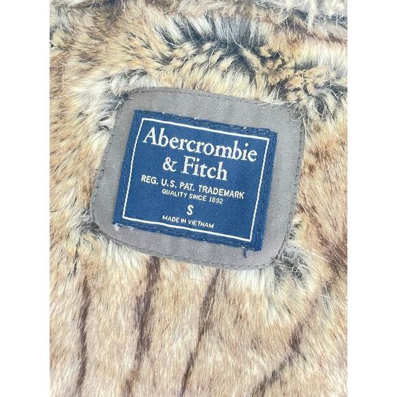 Y2K ABERCROMBIE & FITCH OPEN VEST FAUX FUR SZ SMALL GRUNGE MOBWIFE AESTHETIC - Picture 2 of 16